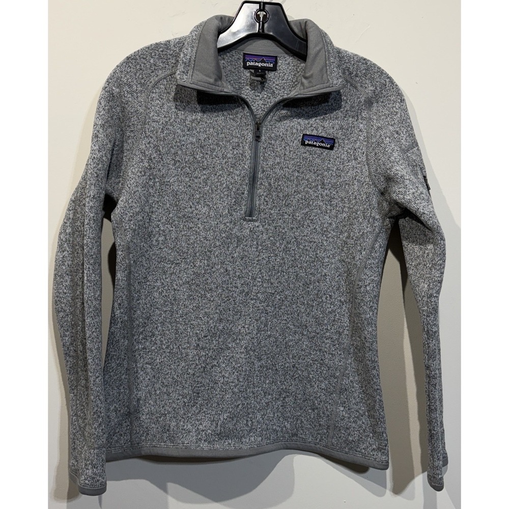 Patagonia Better Sweater 1/4 Zip Fleece Pullover Jacket Gray Heather Women's S